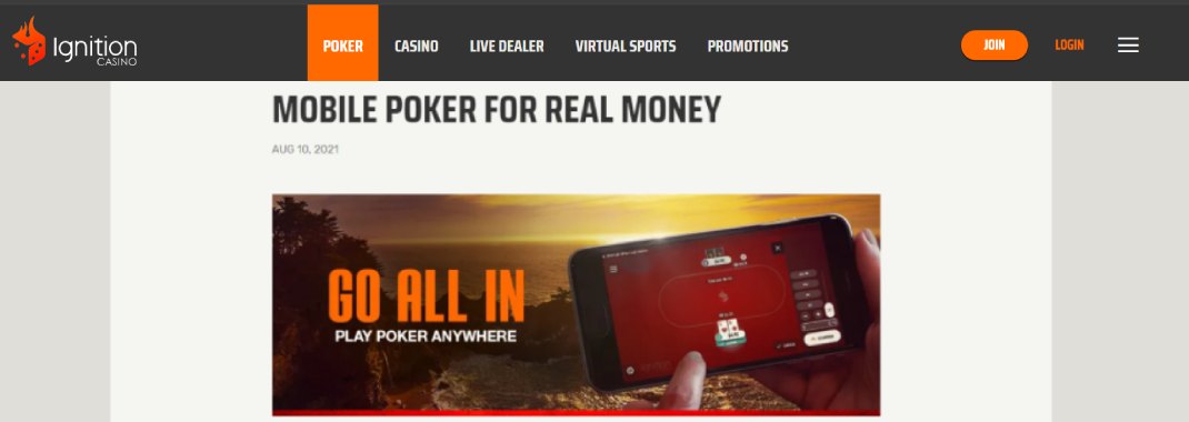 Casino Ignition Mobile Gaming App